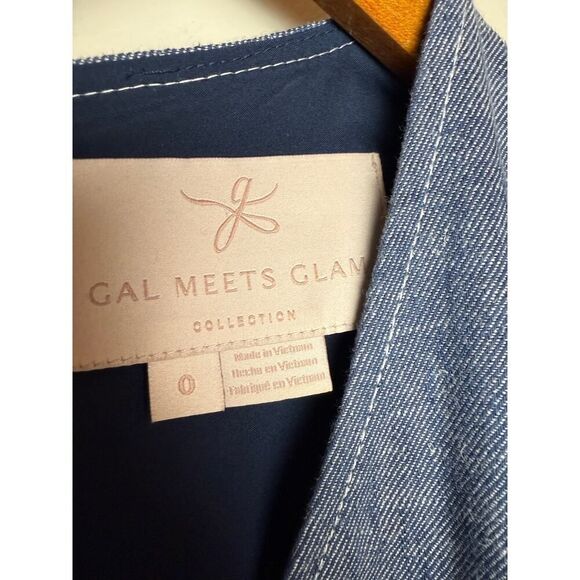 Gal Meets Glam Billie Chambray Jumpsuit Sz. 0 - Picture 5 of 6